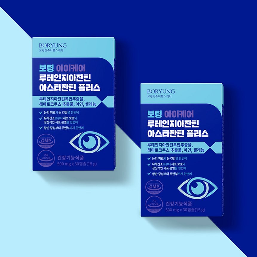 보령 루테인 지아잔틴 아스타잔틴 플러스 올인원 눈건강 30캡슐, 3개